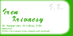 iren krivacsy business card